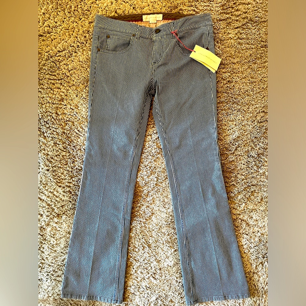 NWT Stella McCartney pinstripe stretch flare denim jean